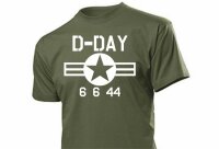 T-Shirt Allied Star US Army D-Day Kokarde 6 Juni 1944 Overlord Normandy Gr S-5XL