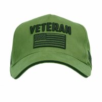 US Army Baseball Cap Oliv Veteran Flag Patch