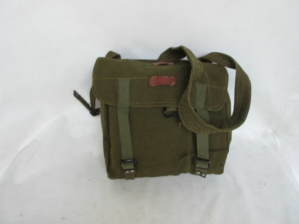 Armee Schultertasche Umh&auml;ngetasche Brotbeutel Vintage Canvas Leder