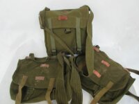 Armee Schultertasche Umh&auml;ngetasche Brotbeutel Vintage Canvas Leder