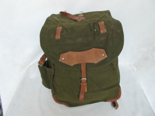 Armee Rucksack Backpack Kraxe Army Bag True Vintage Leather Canvas