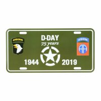 License Plate US Army D-Day Nations 75th Anniversary...