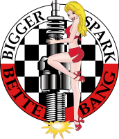 T-Shirt Bigger Spark Better Bang Rockabilly Vintage Biker US Car Oldtimer Pinup