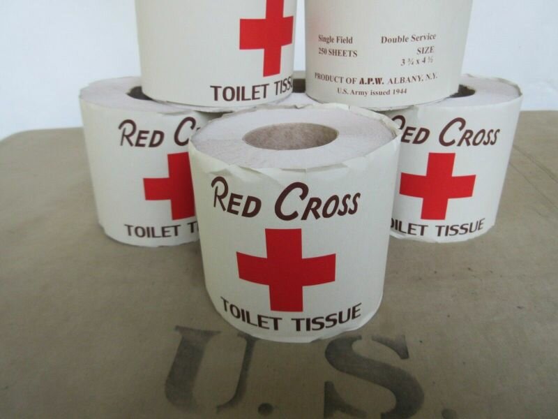 US Army Red Cross toilet paper tissue la carta igienica carta igienica 1944 wk2 WWII WK 
