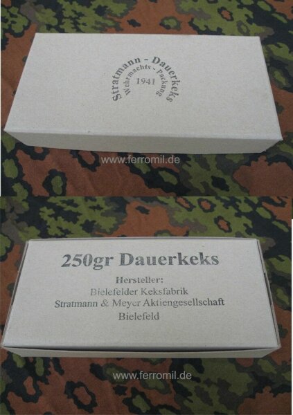 Dauerkeks Ration Wehrmachts Packung Iron Ration Messkit 1941 WKII WH WK2
