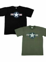 USAF Air Corps Kokarde T-Shirt Fatigue Vintage US Army...