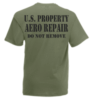 Aero Repair T-Shirt US Property Schwarz XXXXL Coyote / Khaki