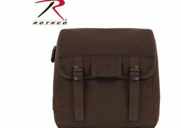 US Army Heavyweight Canvas Musette Bag Brwn Sturmgepäck Kampftasche