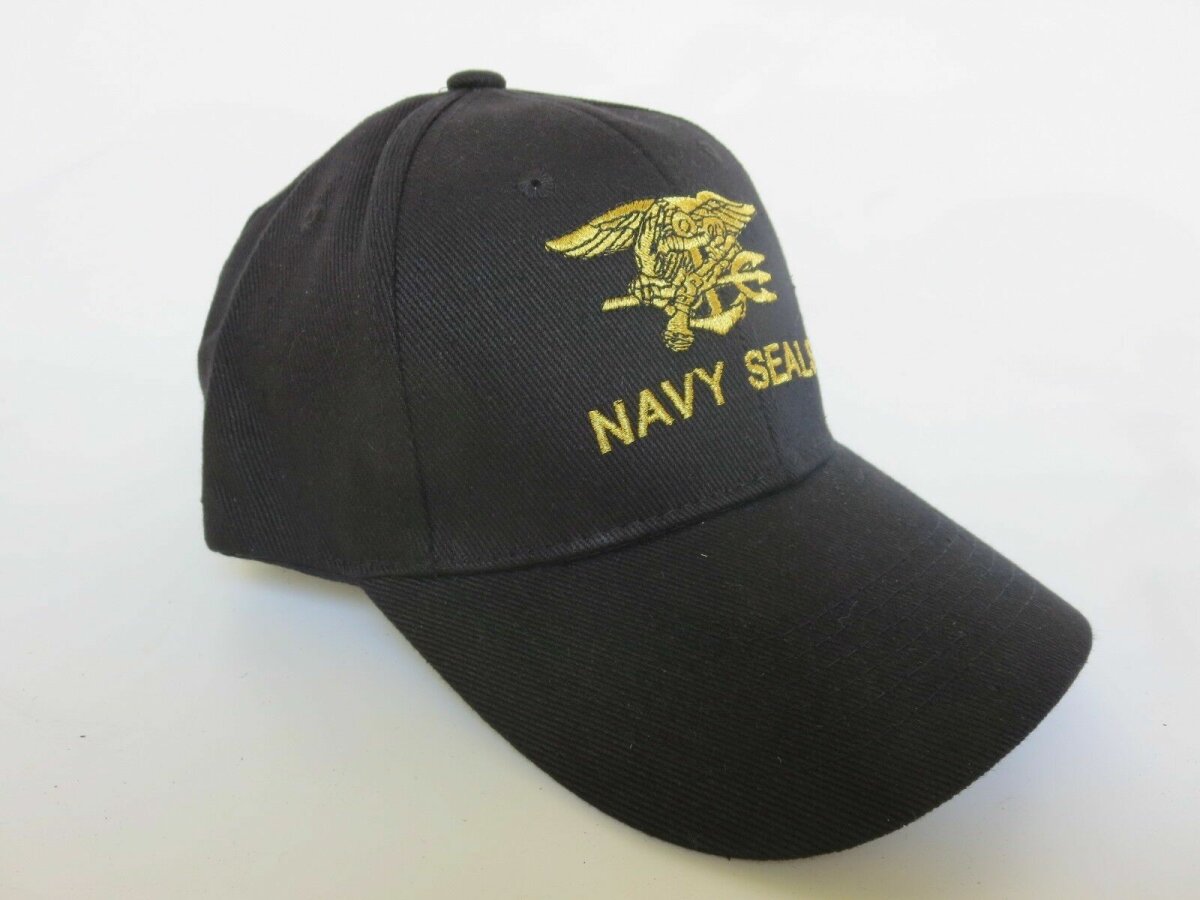 US Army Navy Seals Baseball Cap Black Insignia Eagle & Anchor USMC Ma