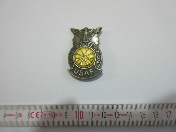 US Army USAF Fire Protection Pin Badge Firefighter Special Forces Gold WK2 WWII