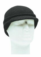US Army Watch Cap Schwarz Schirmmütze...