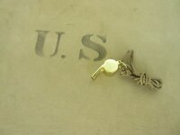 US Army Whistle Pfeife Metall Brass Flight Jacket A2 G1 Pilot Whistle USAAF WK2